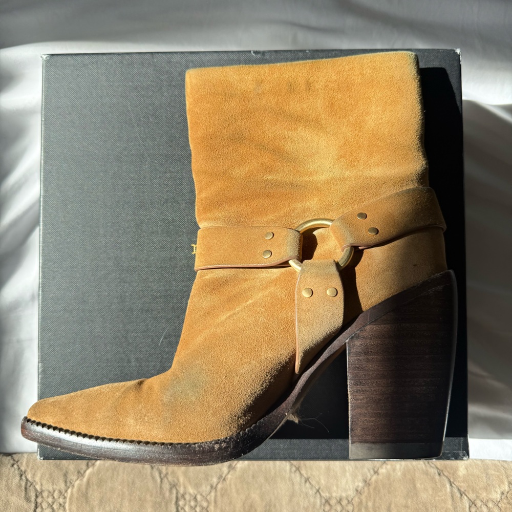 Rag & Bone Rio Western Boot in Warm Sabbia Suede